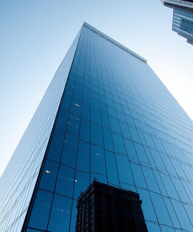 Modern corporate architecture with sharp lines